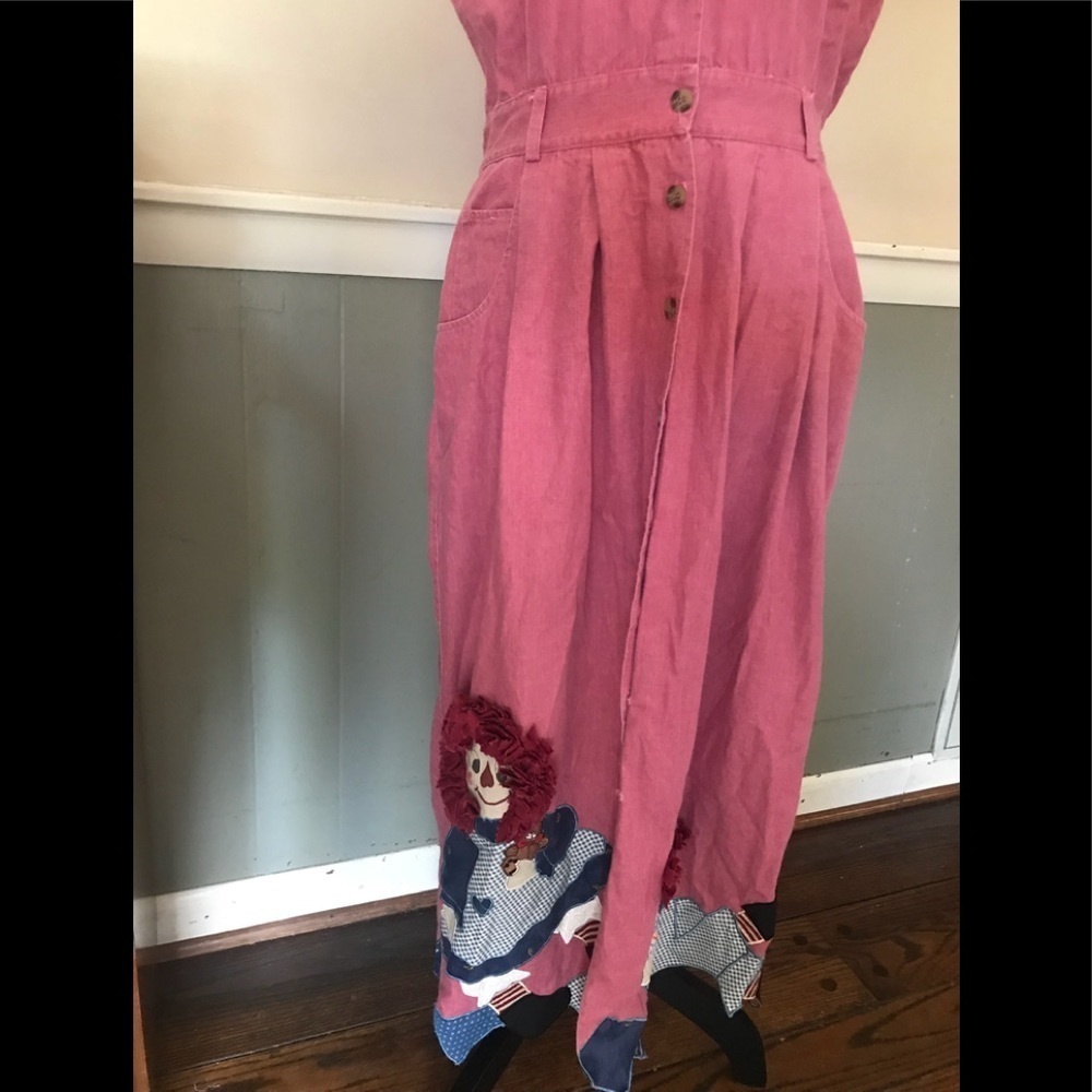 Rare Vintage 1970’s Handmade Raggedy Ann Dress Halloween Costume - Picture 4 of 14